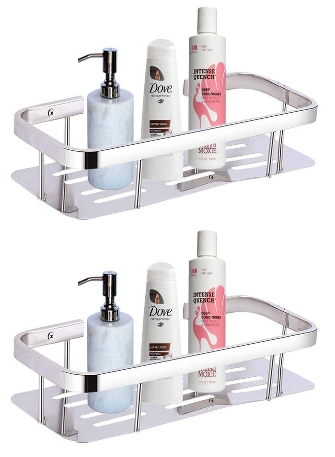 JAGGER رفوف حمام/رف مطبخ/سلة/رفوف حائط متعددة الأغراض من الفولاذ المقاوم للصدأ JAGGER 304 JBS2231 (مطلية بالكروم) (فضي، رف مستطيل) - Image 1